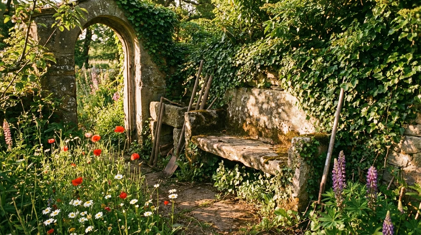 Hidden Nook Behind Taller Planting